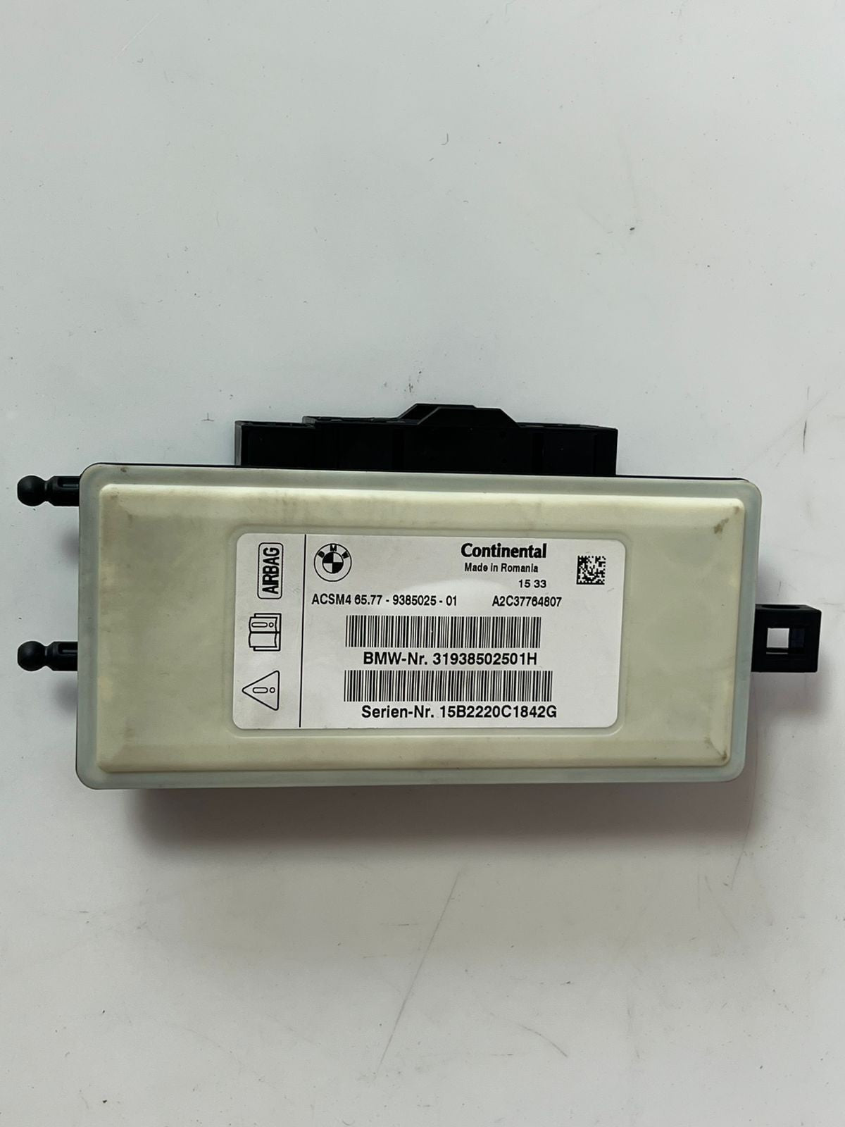 2015 BMW X3 F25 SRS Control Module OEM 9385025 Resettable Safety Restraint Unit