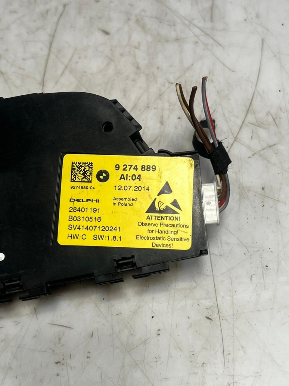 2013-2016 BMW 528i Seat Adjustment Switch 9274889