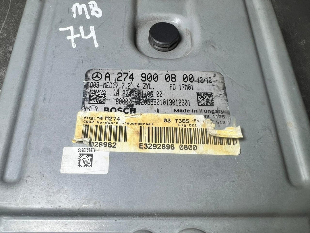 14-18 Mercedes W205 C-CLASS Engine Control Module Unit ECM ECU A274 9000800 OEM