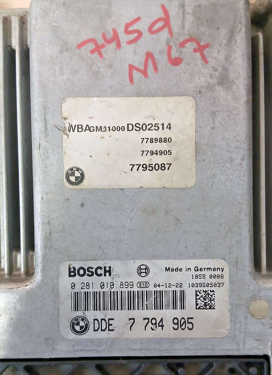 BMW 745D E65 E66 M67 ENGINE CONTROL UNIT 7794905