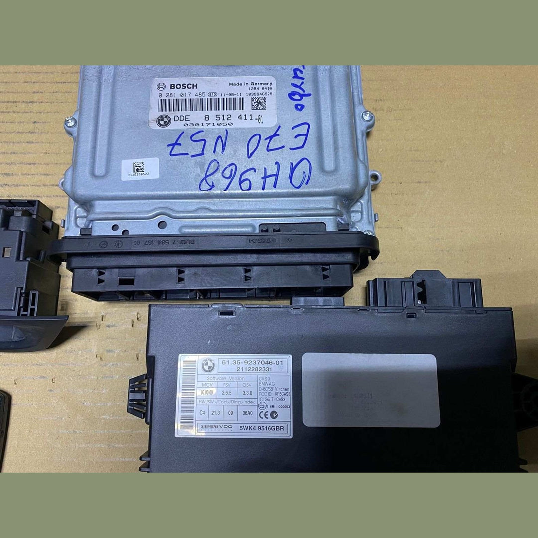 2008-2014 BMW X5 E70 X6 E71 Engine Control Unit ECU SET 8512411 N57S diesel 40DX