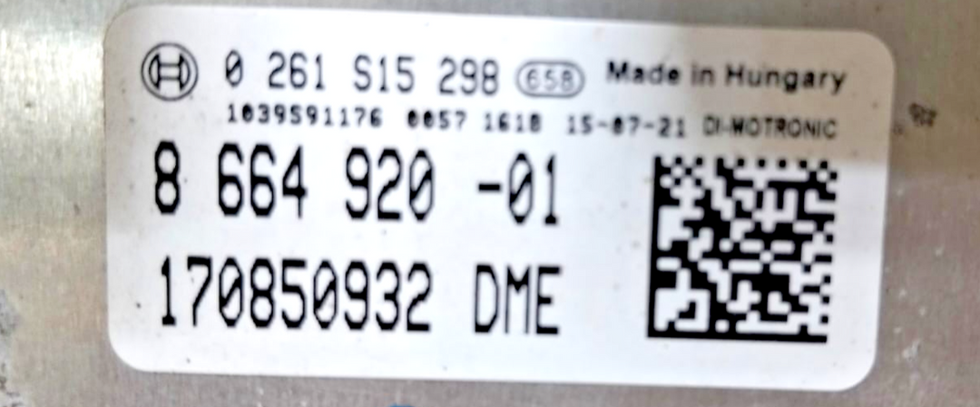 ECU BMW X5 F15 40e HYBRID 2016 ECU KIT COMPLETE WITH BDC & KEY  8664920