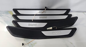 OEM BMW F01 F02 Front Rear Door illuminated Sill Plate Kick door step trim Set