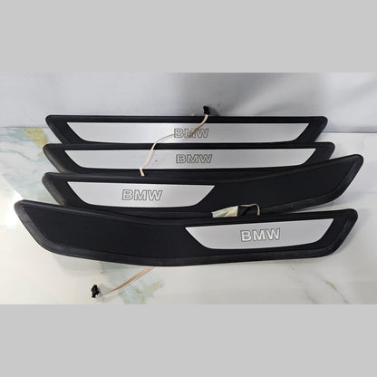 OEM BMW F01 F02 Front Rear Door illuminated Sill Plate Kick door step trim Set