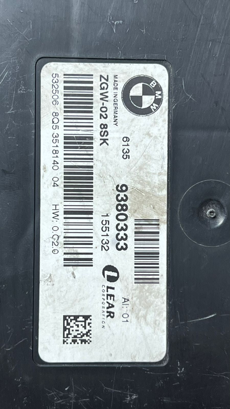 2011-2018 BMW X3 Central Gateway Control Module 9380333 F25 X4 F26