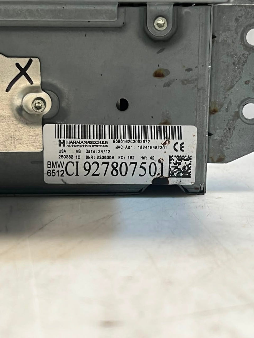 2010-2014 BMW X5 E70 and X6 E71 Radio Navigation Head Unit 9278075 OEM