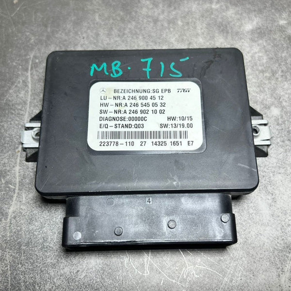 14-19 Mercedes-Benz CLA250 Parking Brake Control Module Unit A246 9004512 Oem