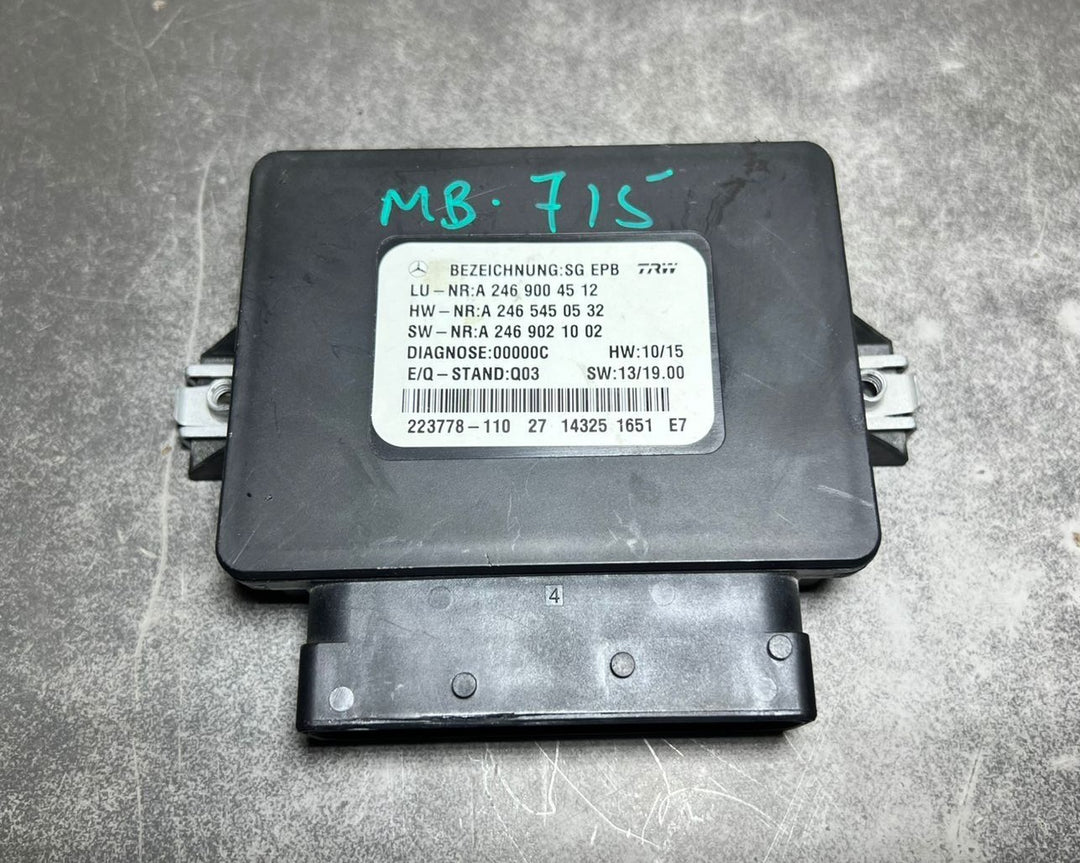 14-19 Mercedes-Benz CLA250 Parking Brake Control Module Unit A246 9004512 Oem
