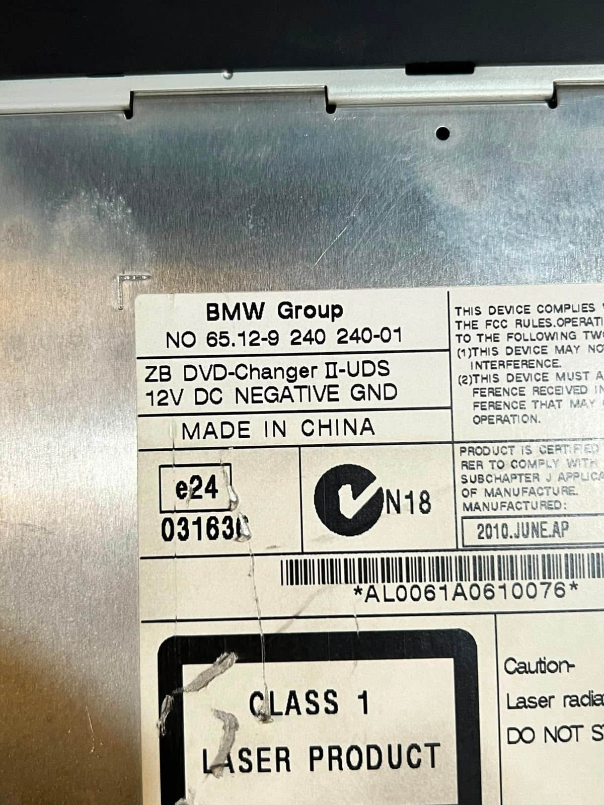 2009-2011 BMW 5 Series F10 F11 535i HEAD UNIT CD/DVD Changer 9240240 OEM