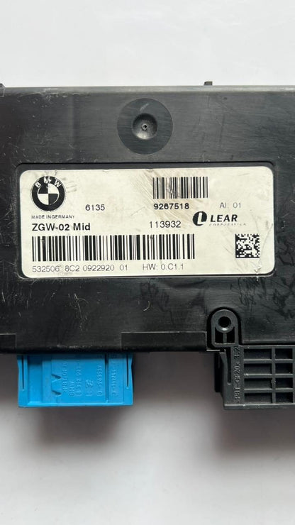 2011-17 BMW X3 Central Gateway Module 9267518 F25 E90 E60 E63 