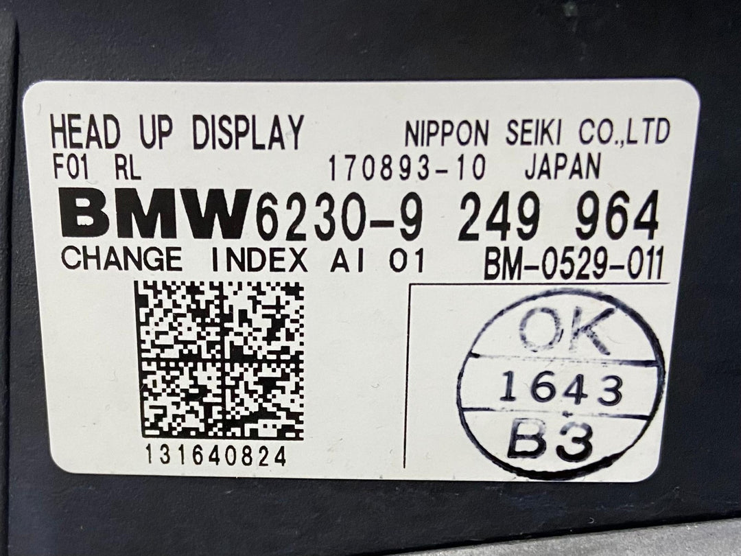 OEM BMW 7 RHD F01 F02 F03 F04 Head up display screen 9249964