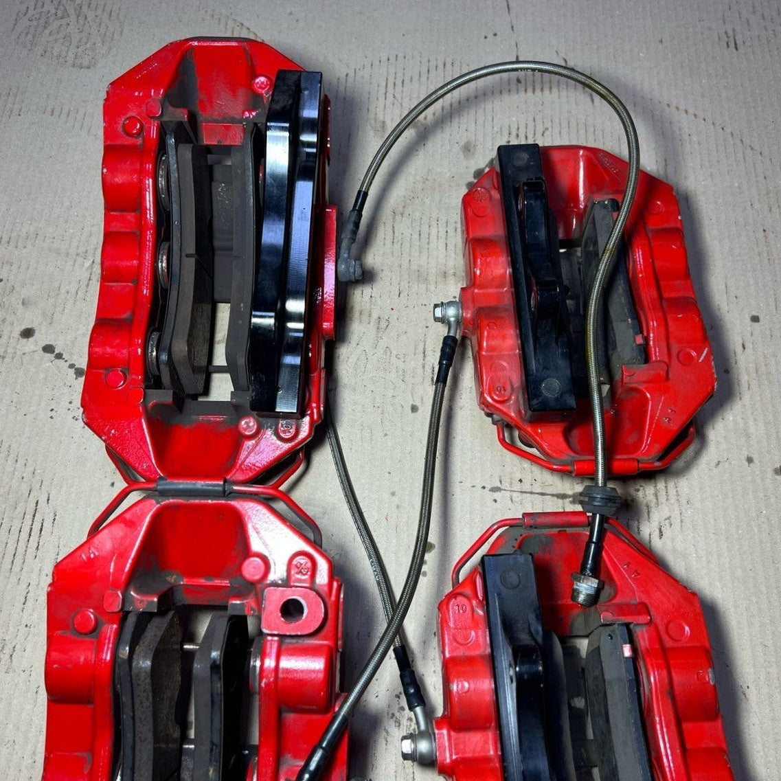 Mercedes-Benz E63 W212 AMG E-Class Front \ Rear Brembo Red Brake Calipers Set