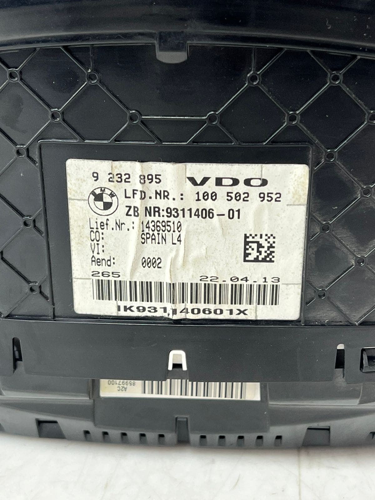 BMW 3SERIES F30 F31 F36 SPEEDOMETER Instrument Cluster 9311406 OEM