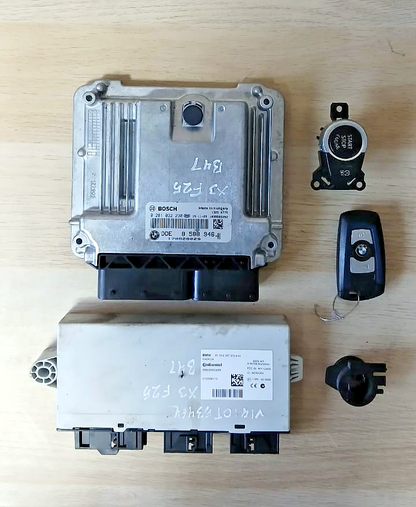 BMW CAS4 X3 F25 20d B47 ECU Engine Control Unit Kit with Key DDE 8588946