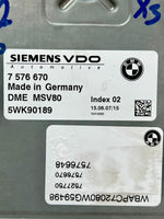 Load image into Gallery viewer, 07-10 BMW E83 X3 3.0 3.2 L N52 ENGINE SET DME MSV80.1 EWS4.4 KEY 7576670