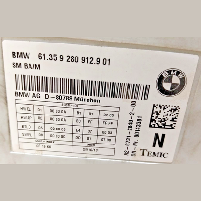 2013 BMW 335I F30 FRONT LEFT SEAT CONTROL MODULE, 613592809129, 61359280912, OEM