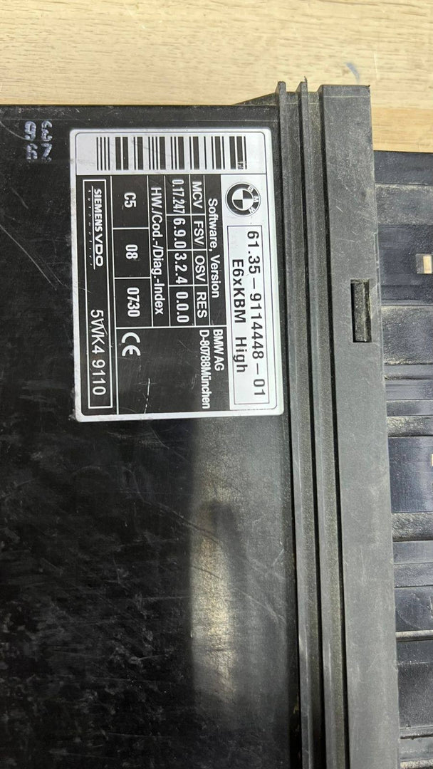BMW Body Control Module 9114448 5 Series E60 E61 and E61 LCI 