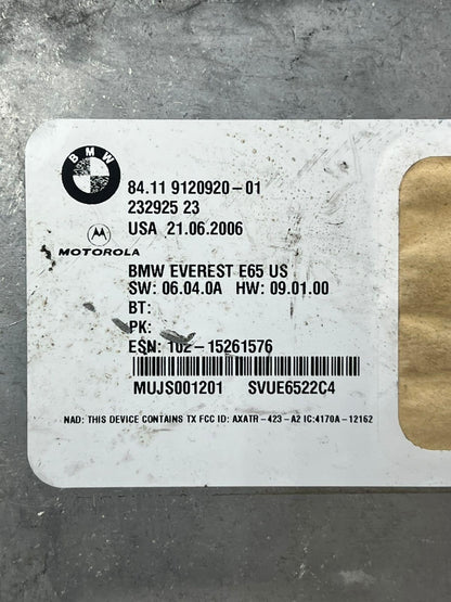 2002-2005 BMW 745i 7 Series E65 E66 Bluetooth Telematics Control Module 9120920 