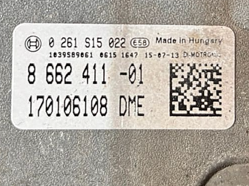 BMW 118i 318i F30 F20 2015 B38 ENGINE CONTROL ECU SET COMPLETE + KEY DME 8662411