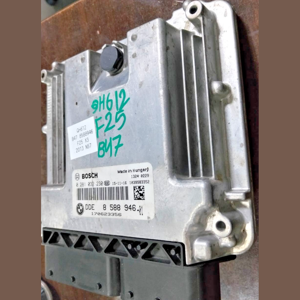 ECU ENGINE CONTROLLER BMW X3 Diesel 2015 F25, B47 BOSCH  DDE 8588946