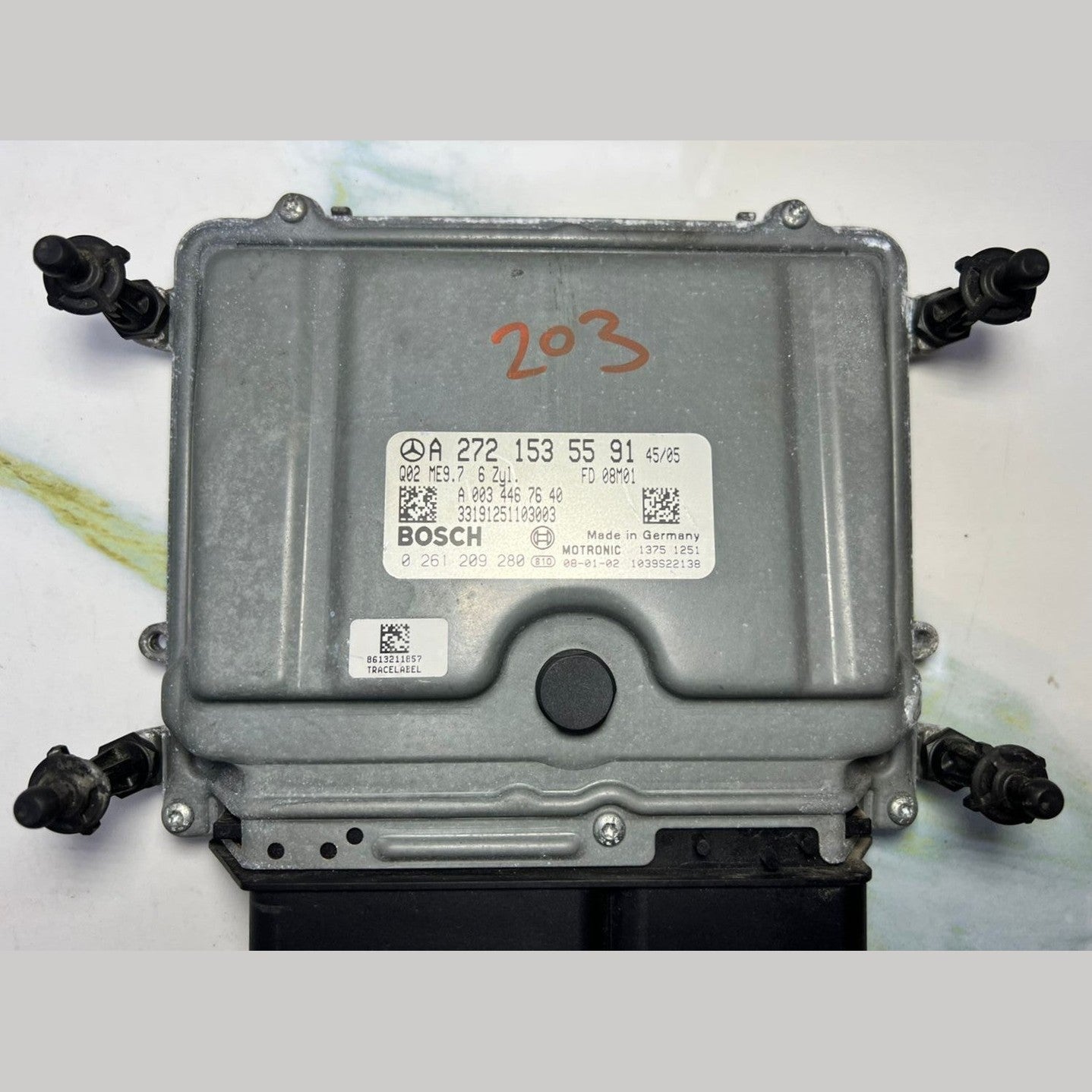 03-06 Mercedes W203 C-Class Engine Control Module Unit ECM ECU A272 1535591 OEM