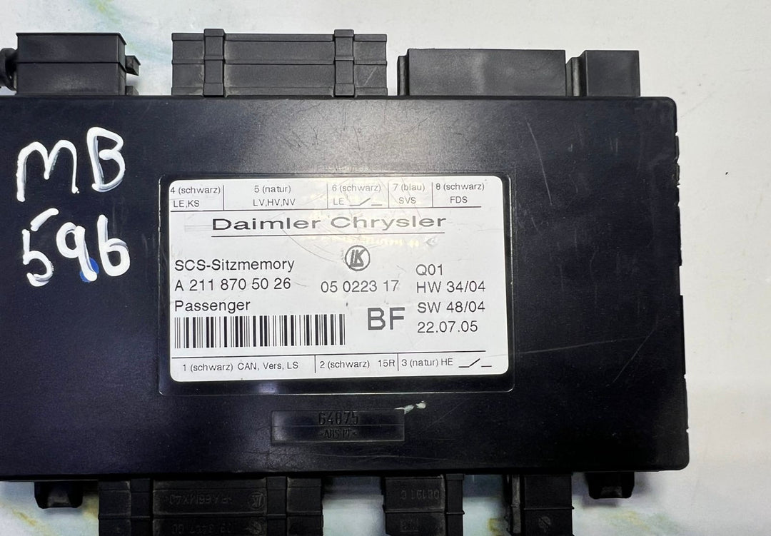 Mercedes W211 E-Class Front Passenger Side Seat Control Module A211 8705026 OEM