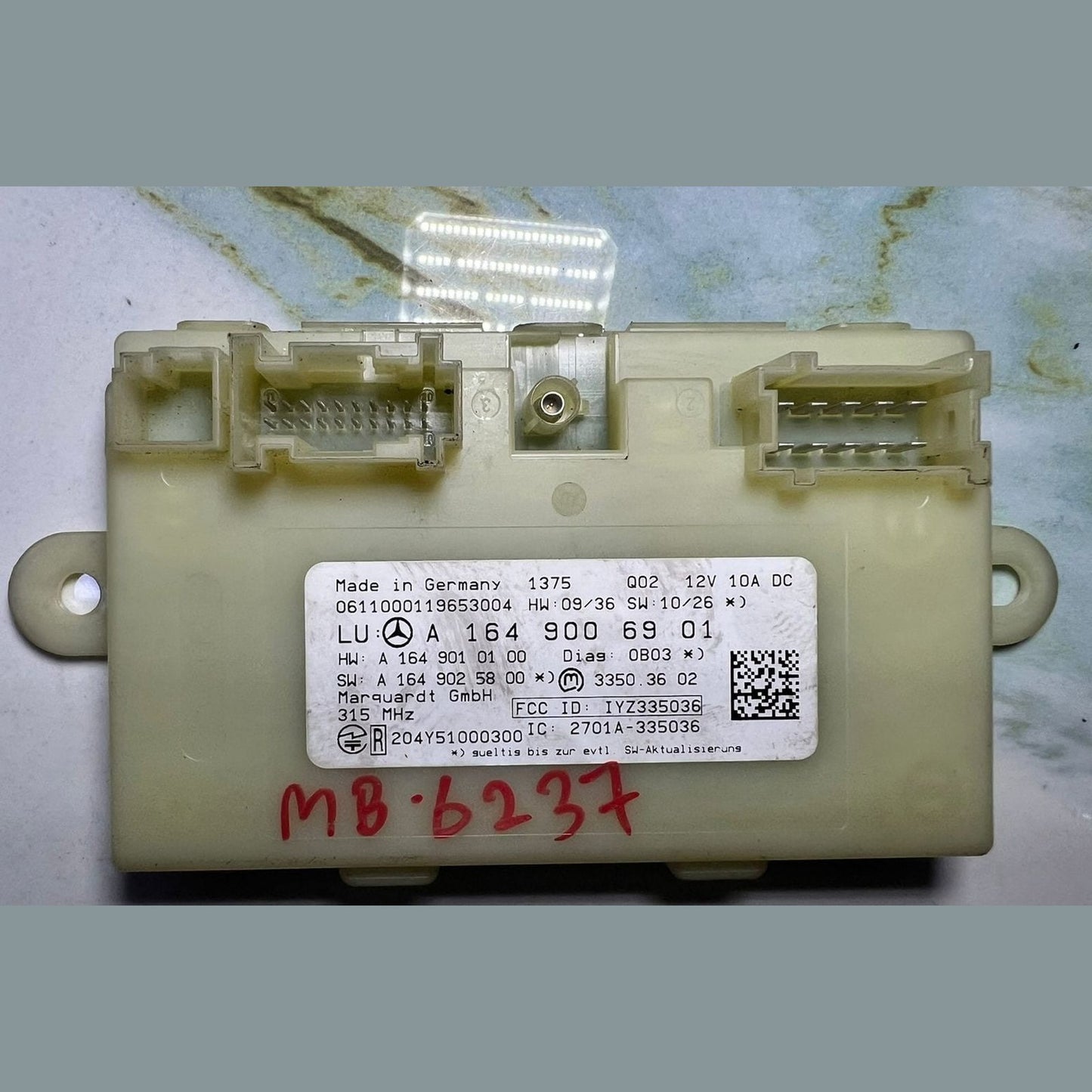 2010-2013 Mercedes GL450 Keyless Go Control Unit A1649006901 X164 GL450 GL550