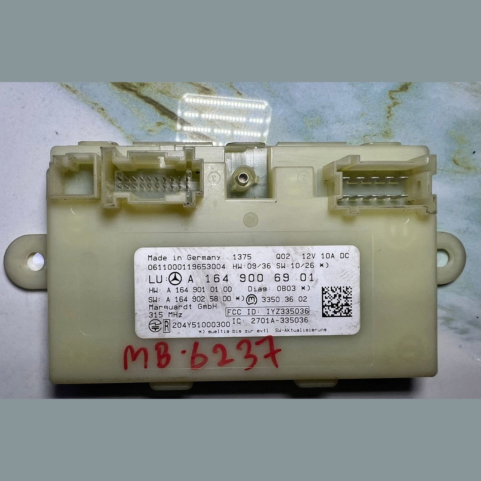 2010-2013 Mercedes GL450 Keyless Go Control Unit A1649006901 X164 GL450 GL550