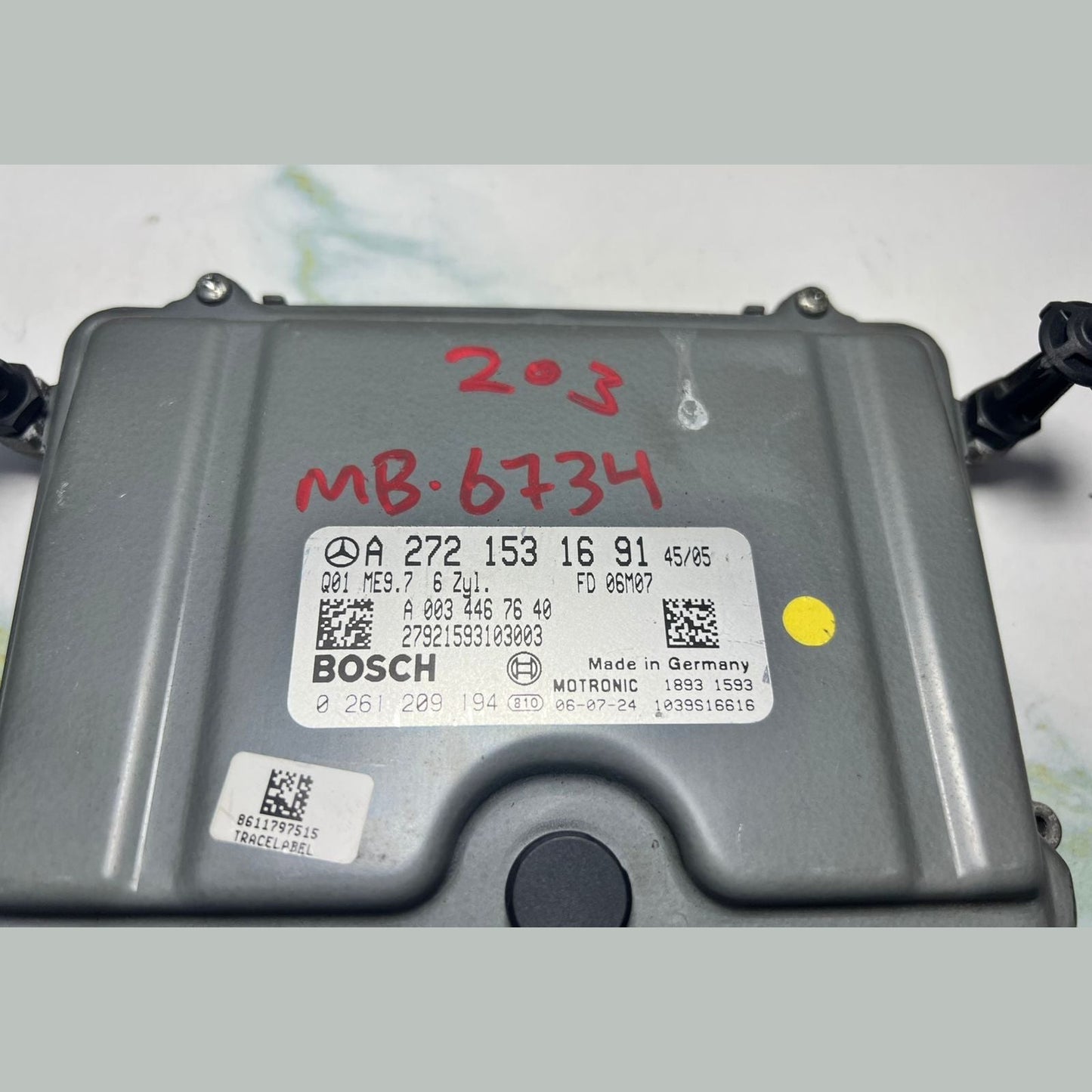 2006-2007 Mercedes-Benz C230 Engine Control Module A2721531691 W203 C-Class