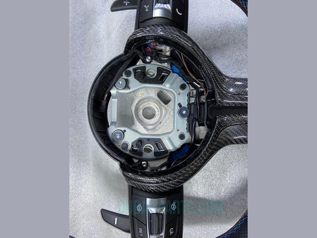 Carbon Fiber Steering Wheel FOR BMW F30 F32 Series MSport With Paddle Shifts LED