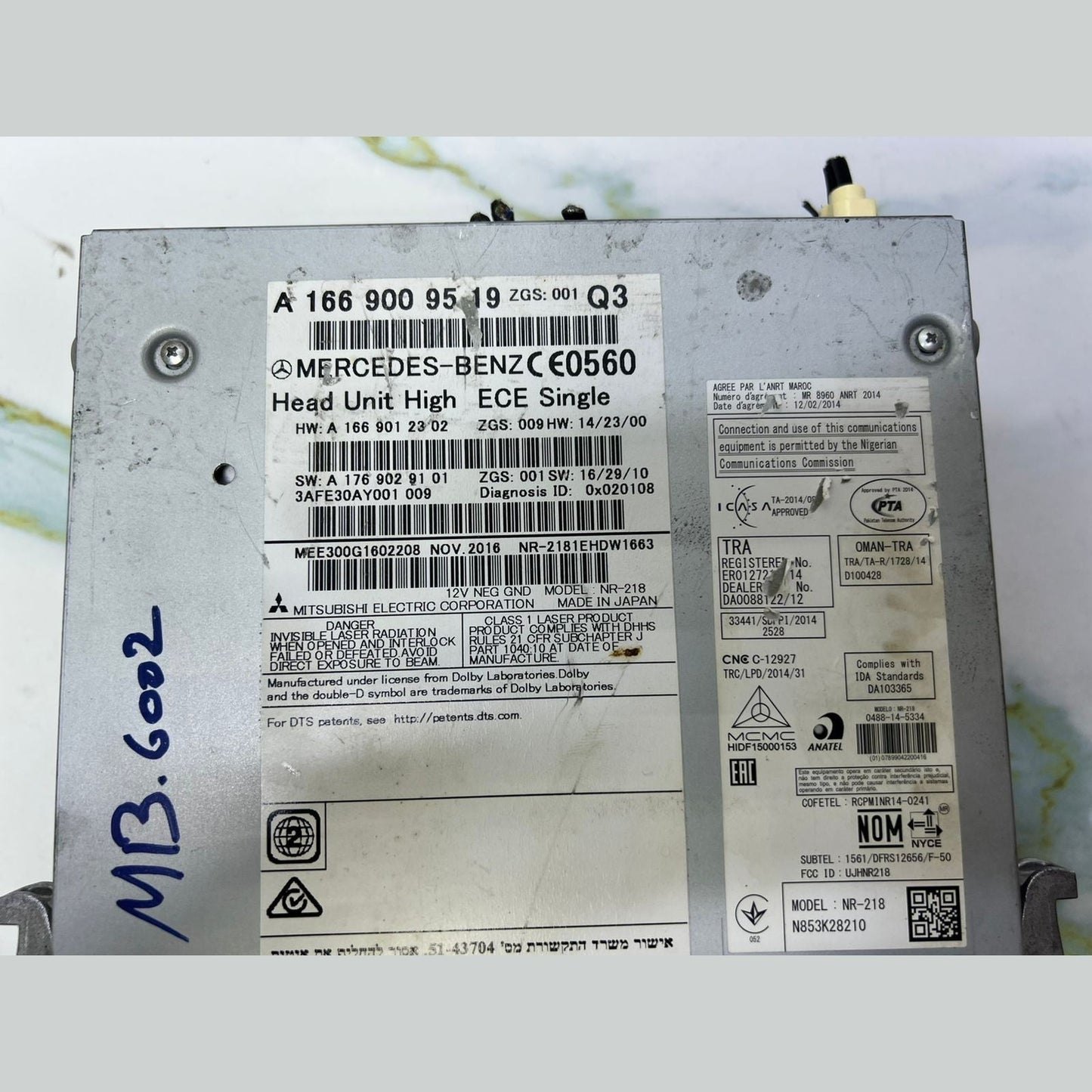 13–16 Mercedes W166 ML GL GLE Radio Audio Head Unit CD Player A166 9009519 OEM