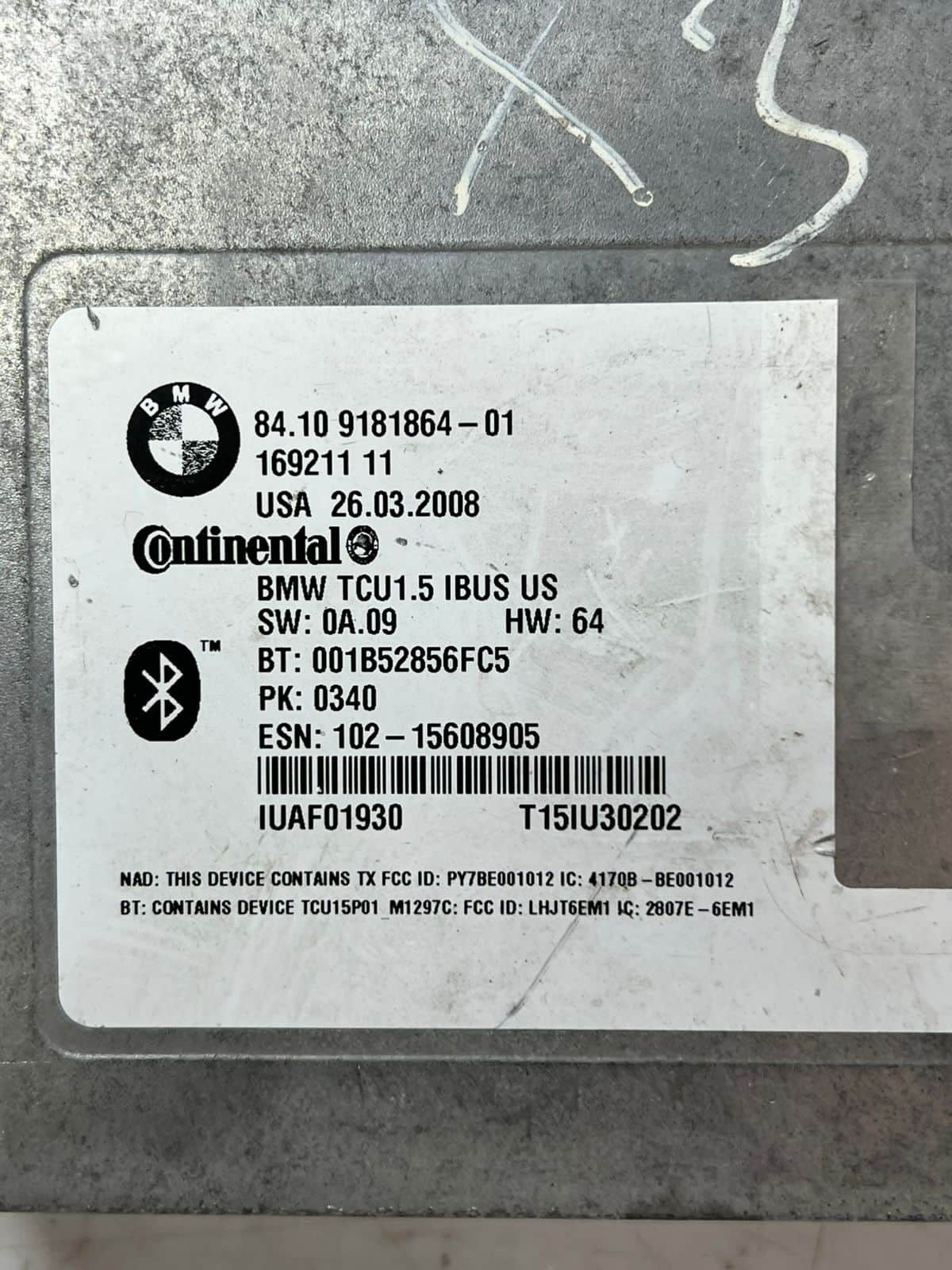 2004-2013 BMW X3 X5 Z4 Bluetooth Telematics Control Module 9181864 OEM