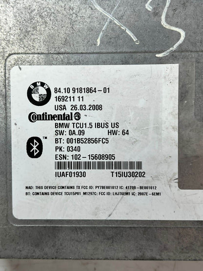 2004-2013 BMW X3 X5 Z4 Bluetooth Telematics Control Module 9181864 OEM