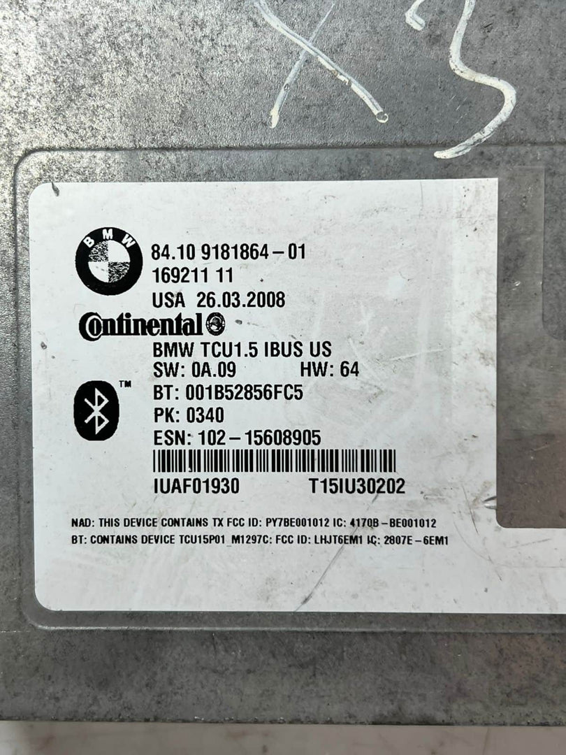2004-2013 BMW X3 X5 Z4 Bluetooth Telematics Control Module 9181864 OEM