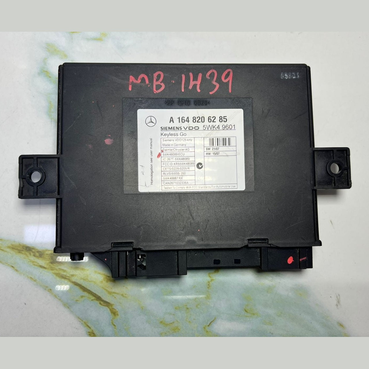 2007-2012 Mercedes  GL450 Keyless Go Control Module A1648206285 GL-Class X164
