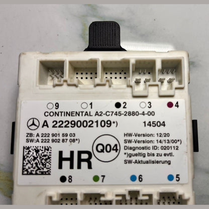 2015-2018 Mercedes-Benz C300 Door Control Unit Module A 2229002109 W205 C-Class