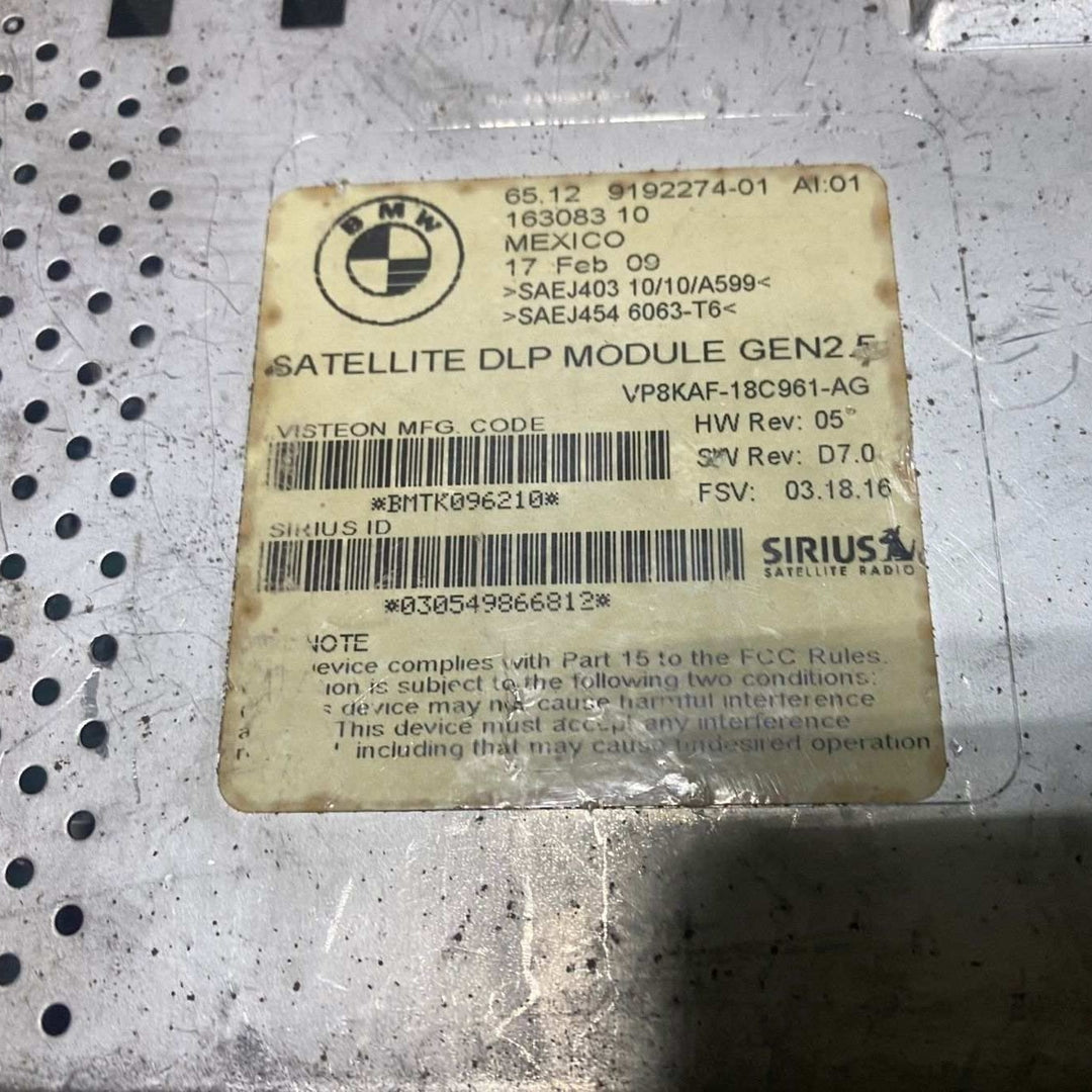 2004-2013 BMW X5 1 Series and 3 Series Satellite Radio Module 9192274
