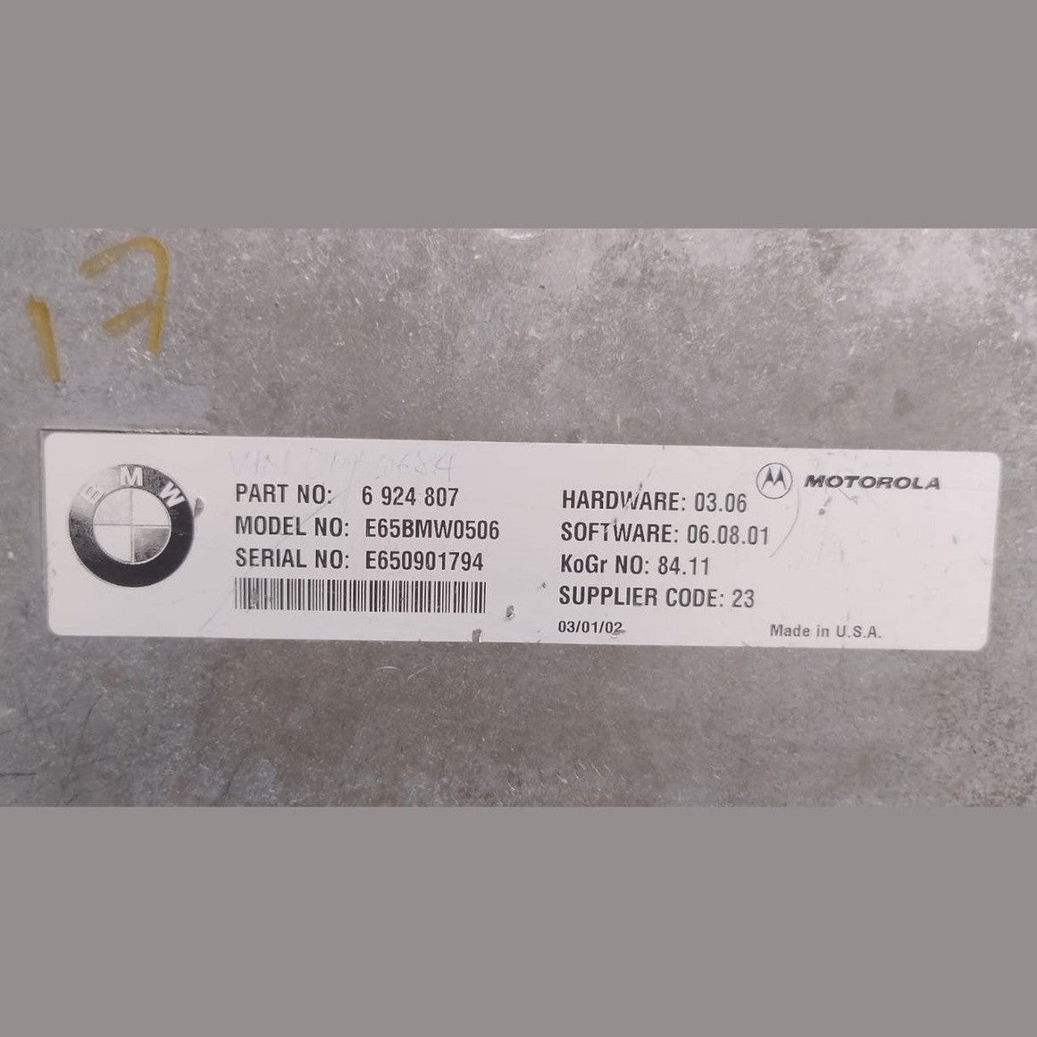 BMW E65 E66 745i 745Li 750Li TELEPHONE TRANSMITTER RECEIVER - 6924807