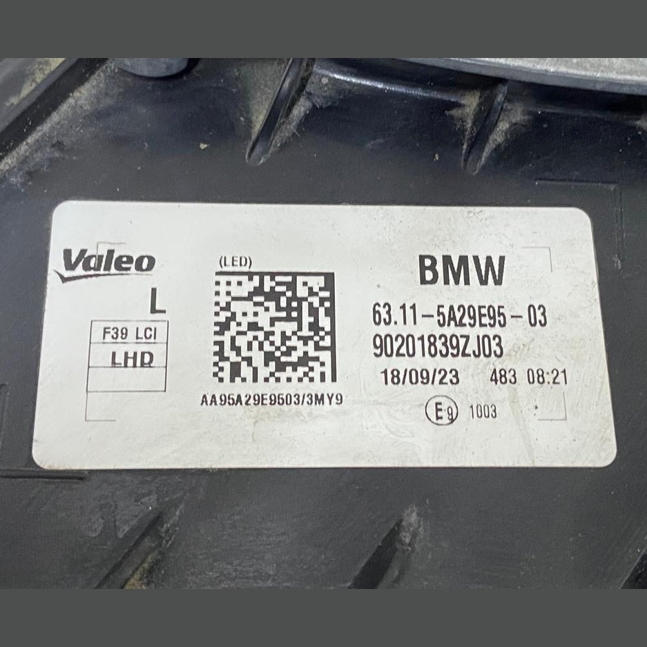 OEM BMW X2 F39 Front Headlight 5A29E95 Full LED Left Side ECE LHD No module