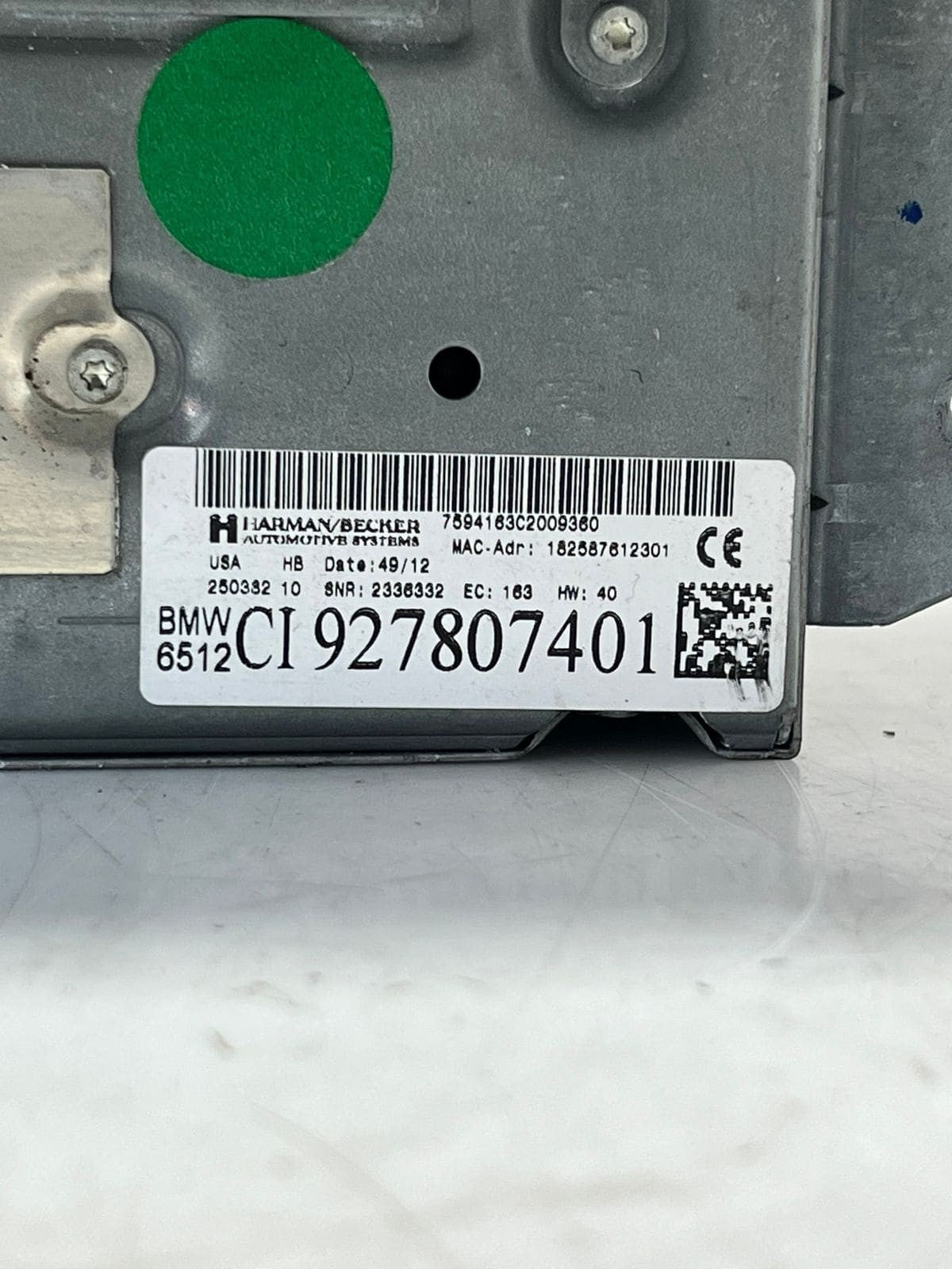 BMW X5 E70 and X6 E71 Navigation Head Unit 9278074 OEM