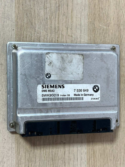 2001-2005 BMW 325i Engine Control Module 7536649 MS43 E46 M54 ECU