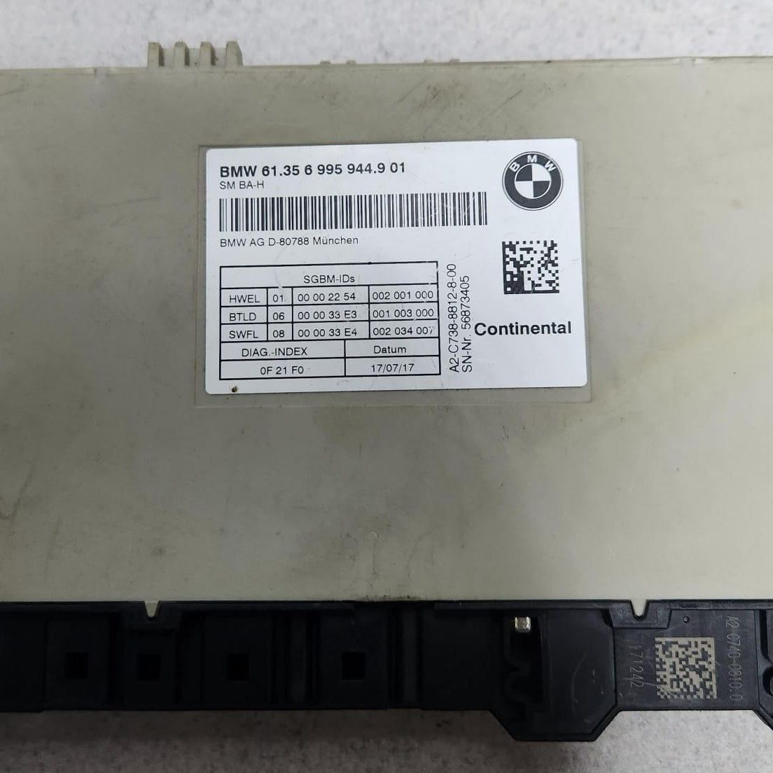 2017-2019 BMW 530i Seat Control Module 6995944 5 Series G30 G31 