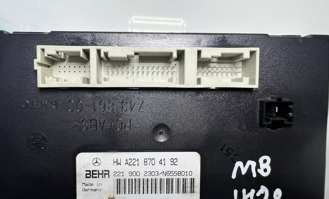 07-14 Mercedes W221 S550 CL550 AC A/C Heater Control Module A221 8704192 OEM