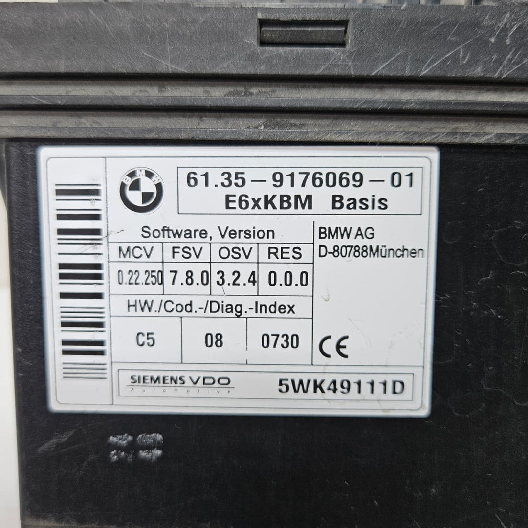 2010 BMW E60  528i, 528i xDrive Body Control Module 9176069