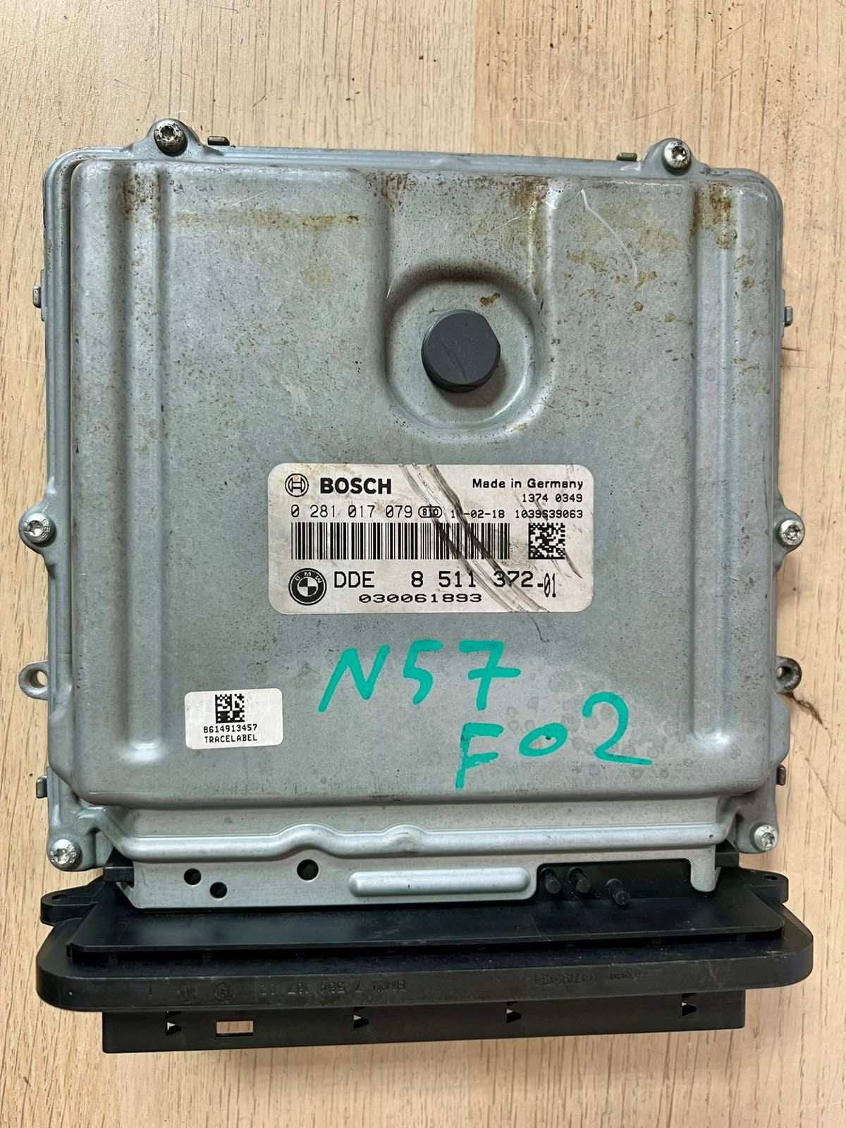 BMW 5 SERIES F07 3.0D N57 DIESEL ENGINE CONTROL UNIT ECU DDE 8511372