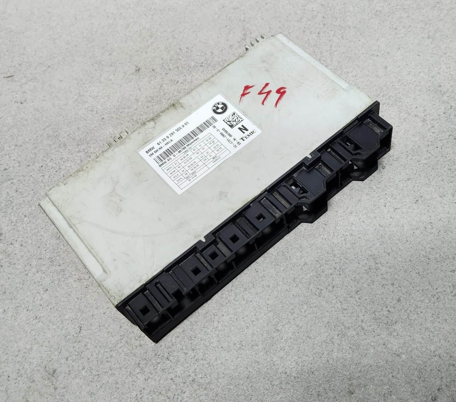 2013-2019 BMW 650i Gran Coupe Front Seat Control Module 9291508 OEM