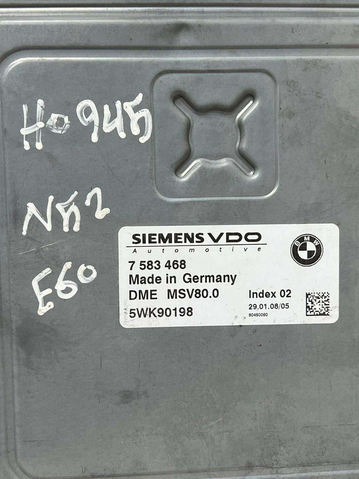 2007-2010 BMW X5 N52 E60 Engine Control Module BCM + CAS3 + 1 KEY  7583468