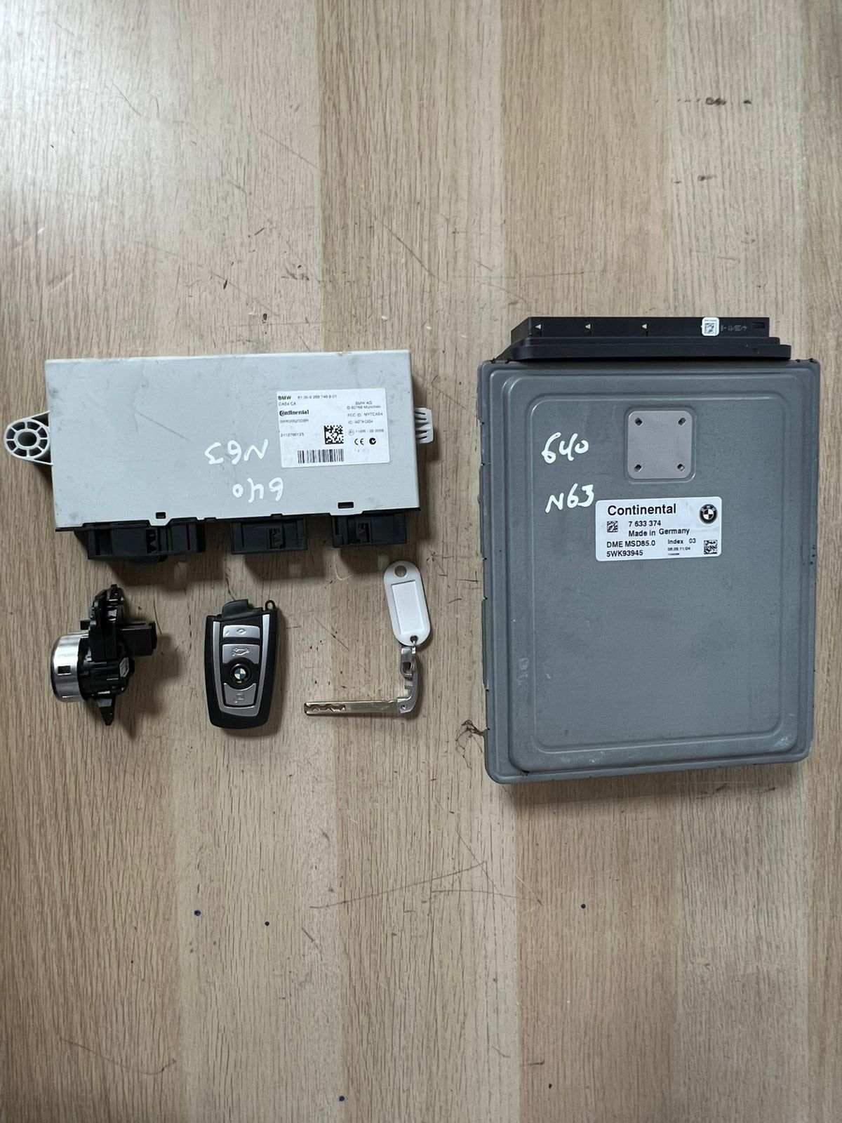 2008-2015 BMW 750i Engine Control Unit 7633374 7 6 SER F02 F06 F12 650I ECU SET