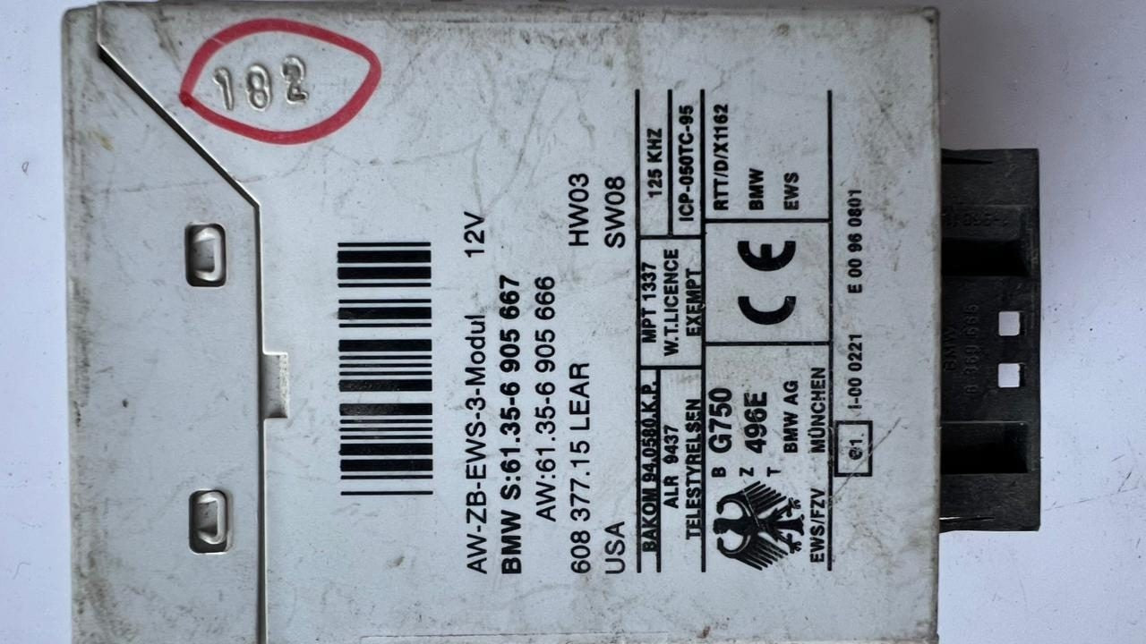 BMW Immobilizer Control Unit Module 6905667 E46, E39, E53, and E65