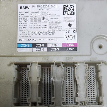 2016-2019 BMW 740i Body Domain Control Module 6820916 7 Series G11 G12
